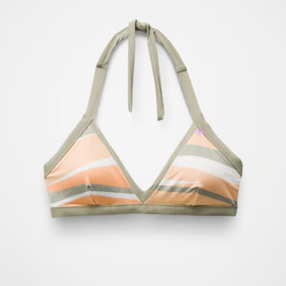 NWT Prana Sunset Scene Halter Bikini Top Multicolor M